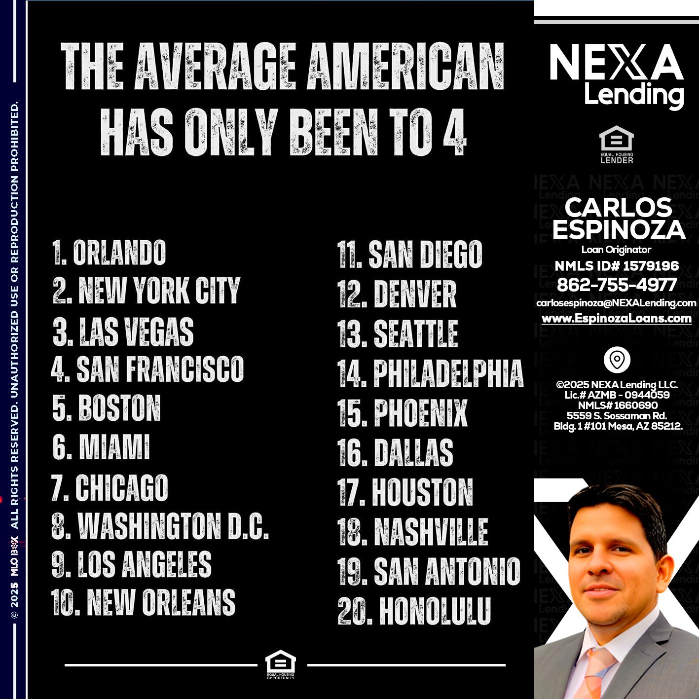 THE AVERAGE AMERICAN - Carlos Espinoza -Mortgage Loan Originator