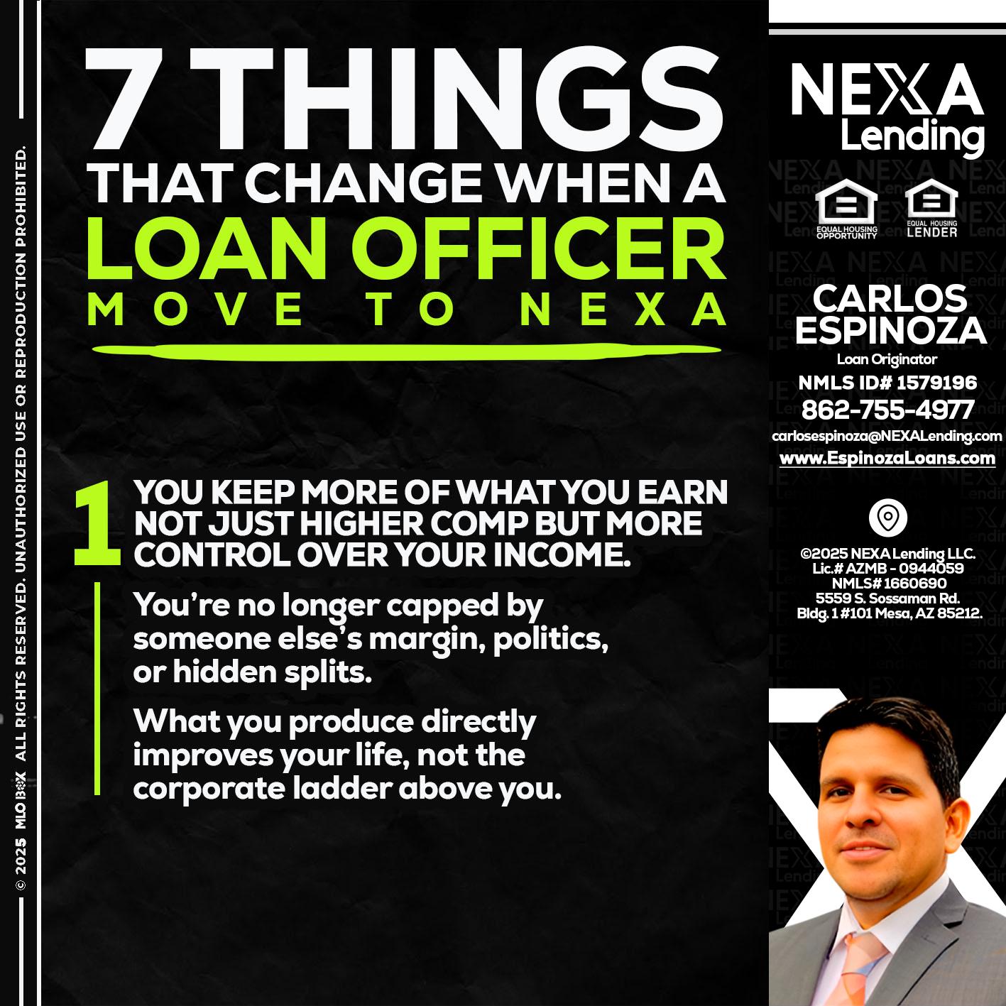 7 THINGS (1) - Carlos Espinoza -Mortgage Loan Originator