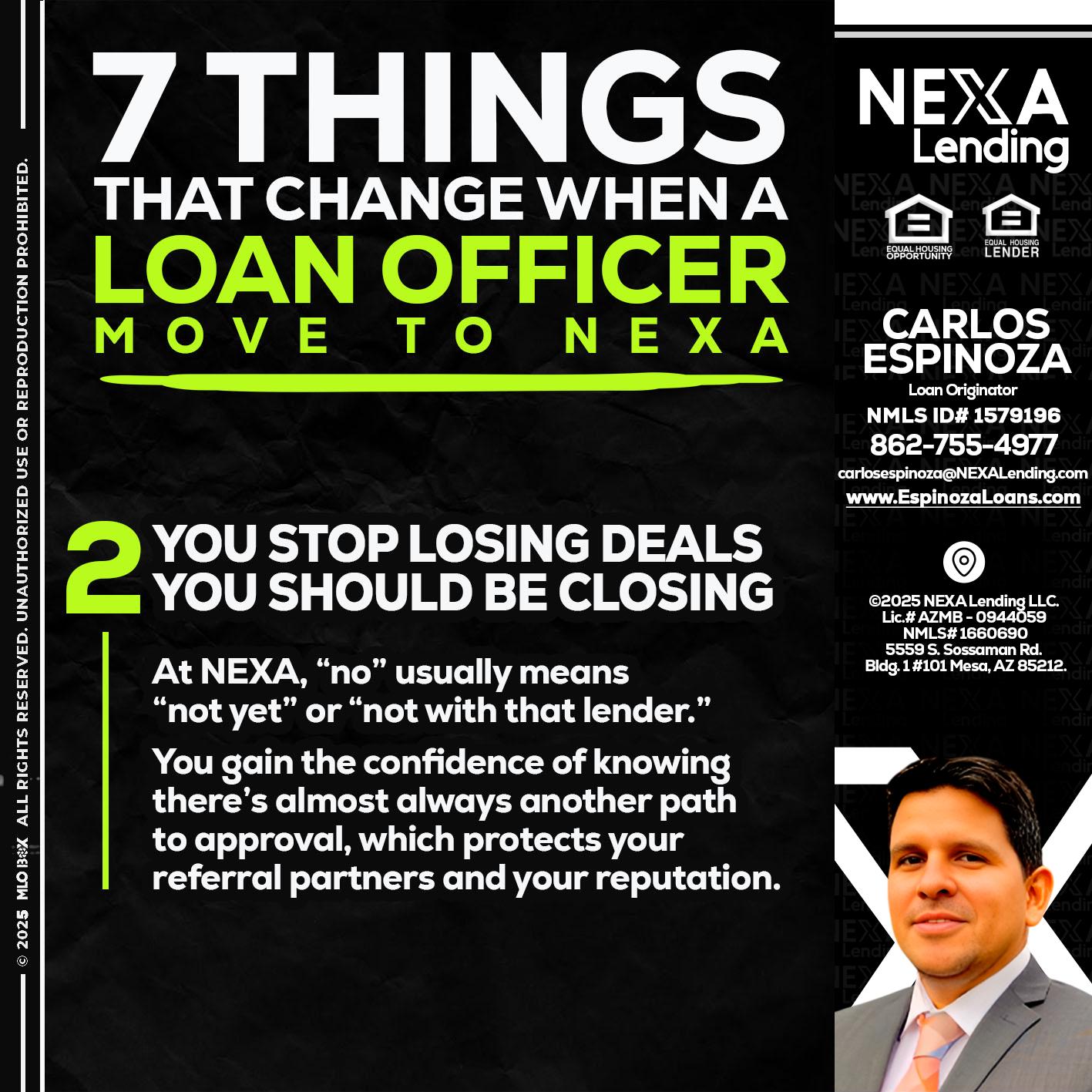 7 THINGS (2) - Carlos Espinoza -Mortgage Loan Originator