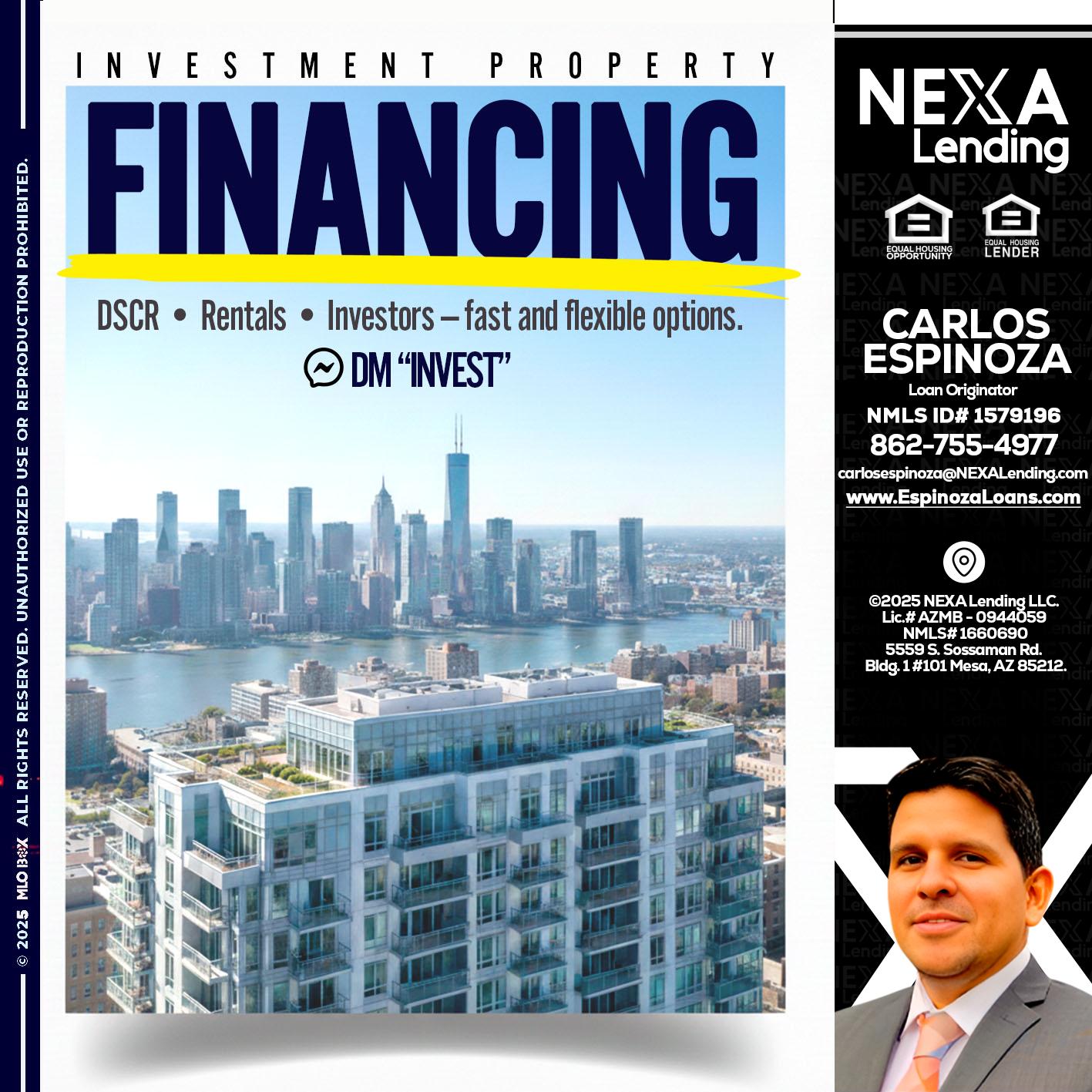 FINANCING - Carlos Espinoza -Mortgage Loan Originator