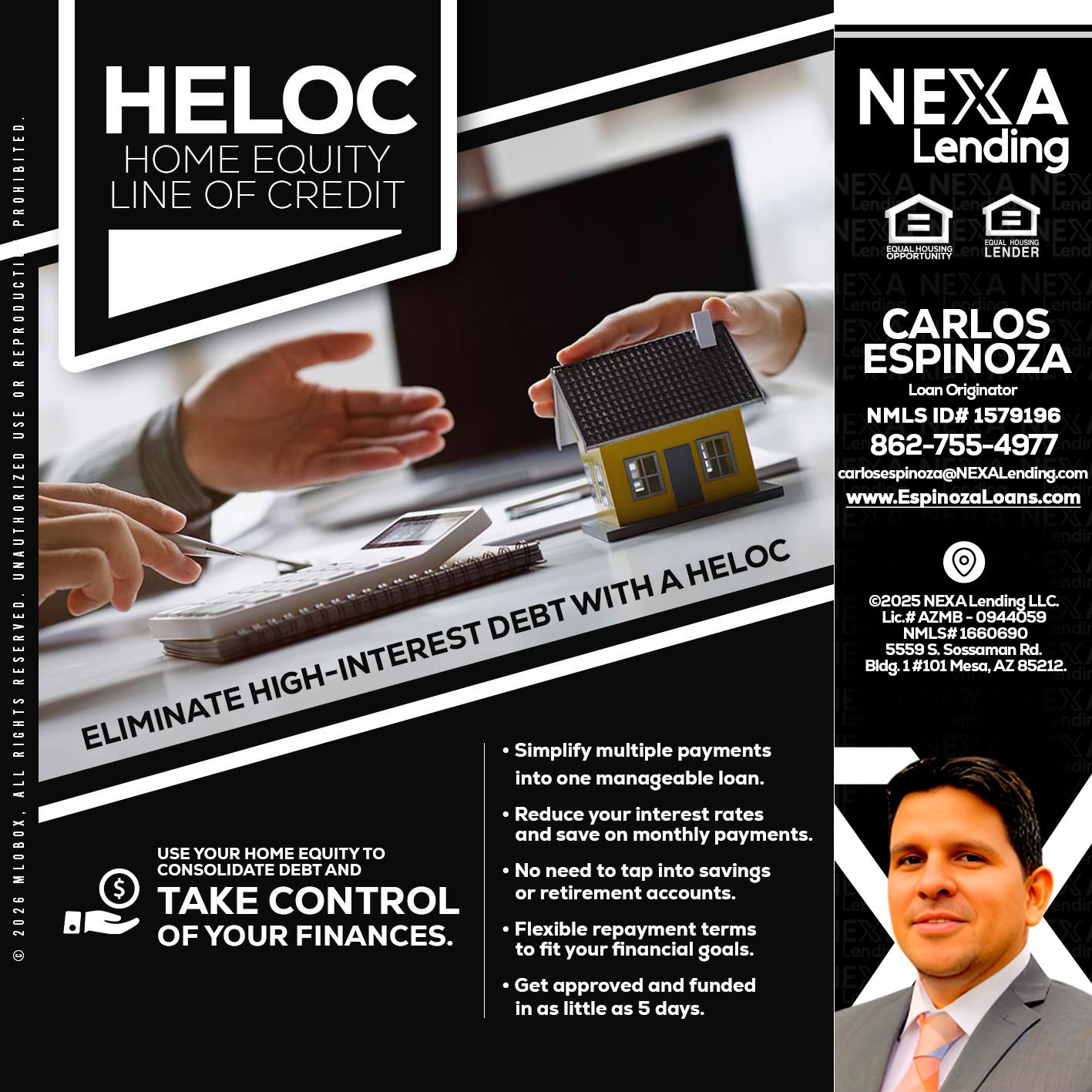 HELOC - Carlos Espinoza -Mortgage Loan Originator