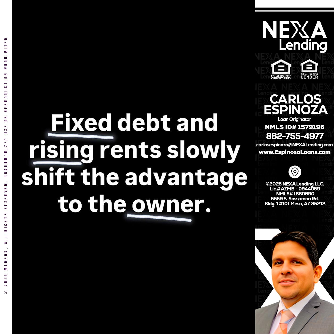 FIXED DEBT - Carlos Espinoza -Mortgage Loan Originator