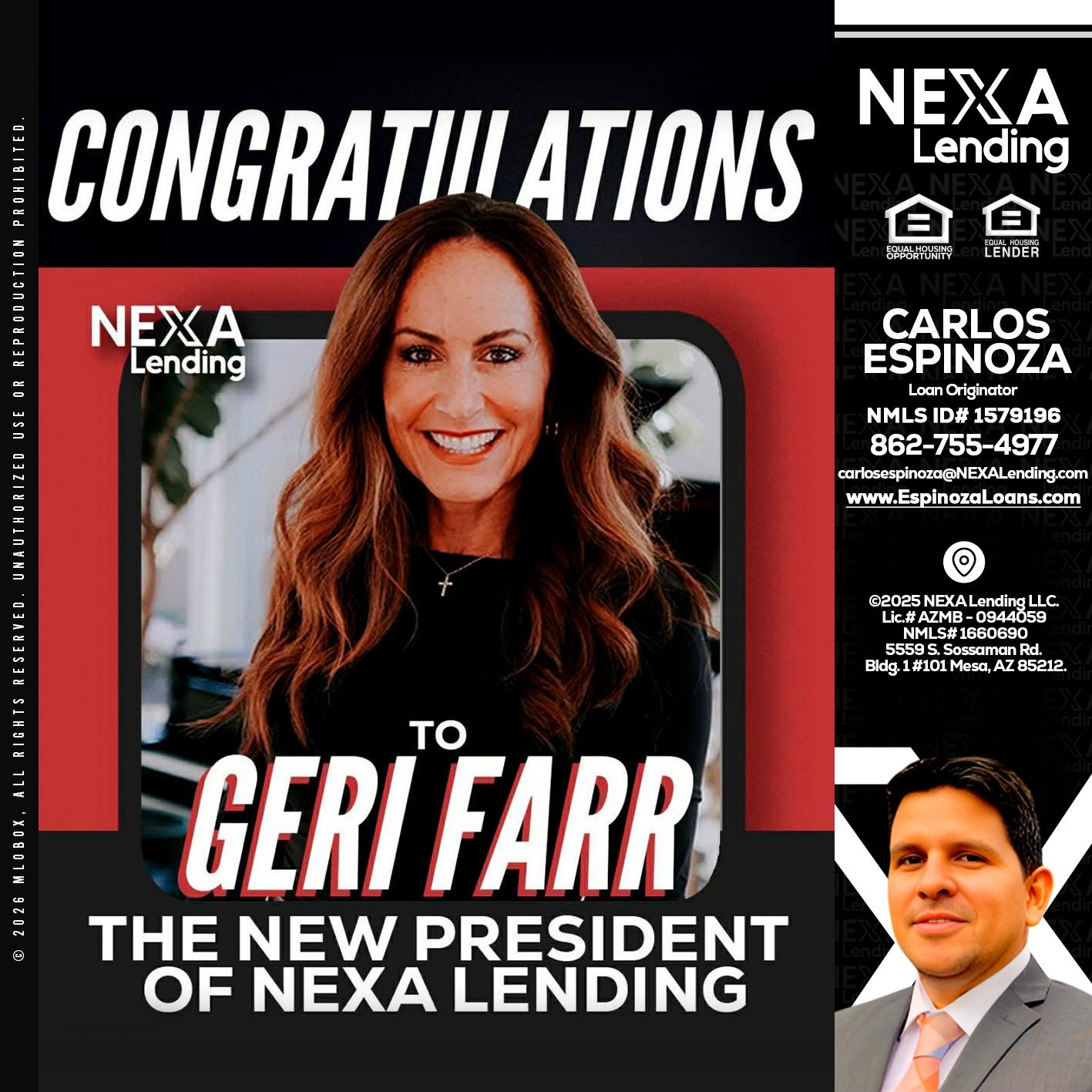 CONGRATULATIONS - Carlos Espinoza -Mortgage Loan Originator