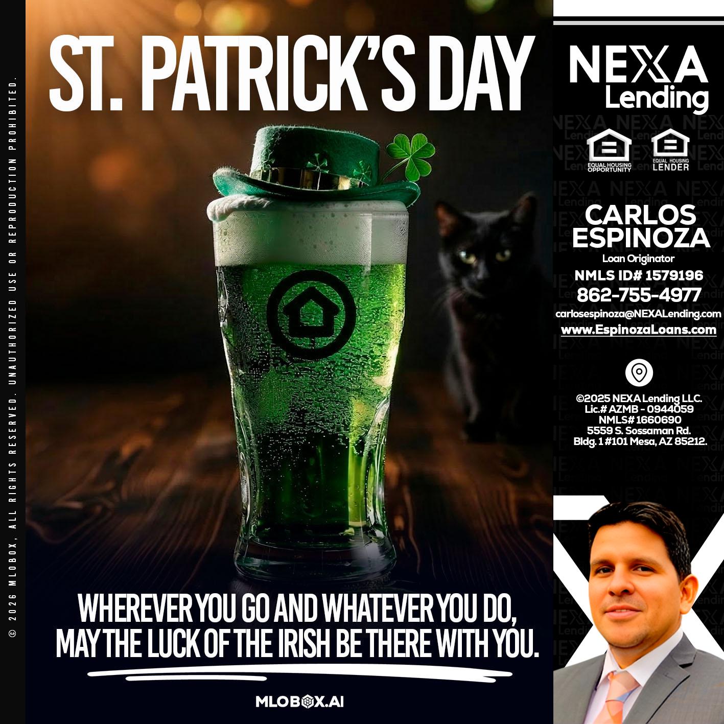 st. Patricks day - Carlos Espinoza -Mortgage Loan Originator