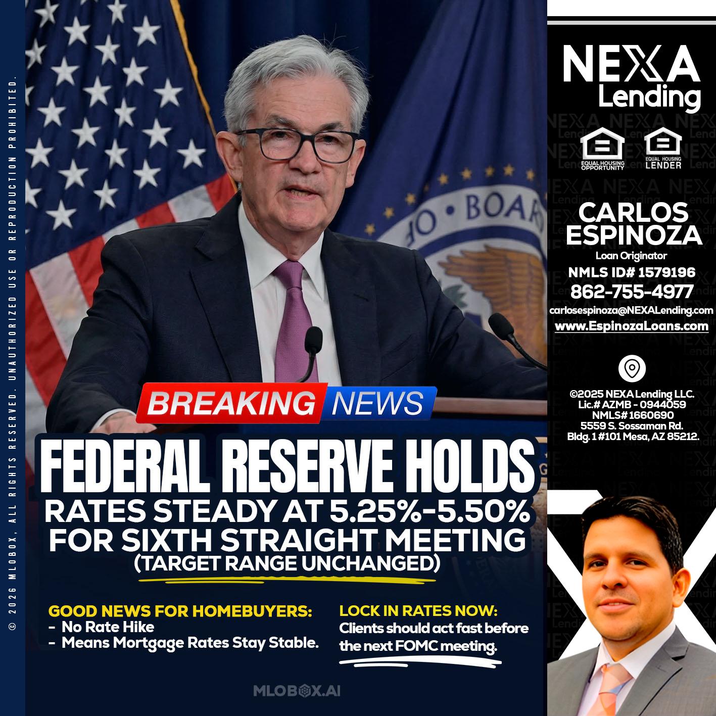 federal reserve - Carlos Espinoza -Mortgage Loan Originator