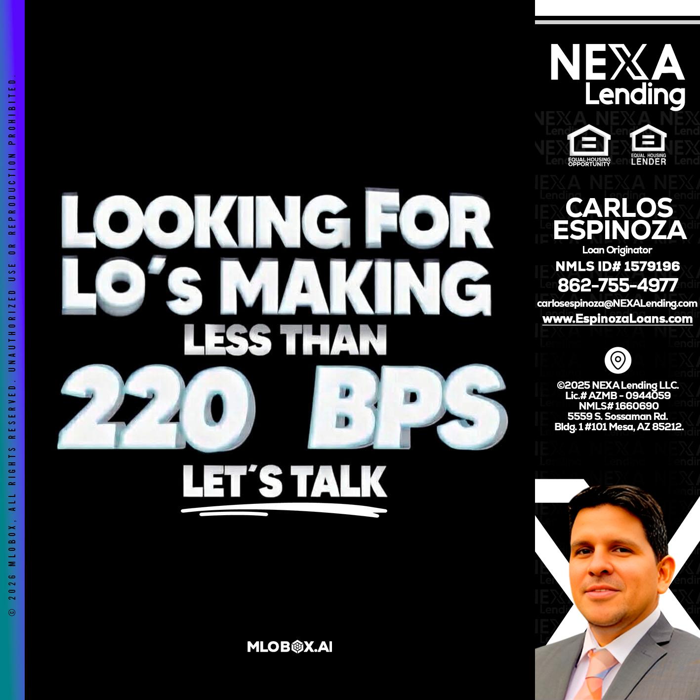 LOOKING FOR - Carlos Espinoza -Mortgage Loan Originator