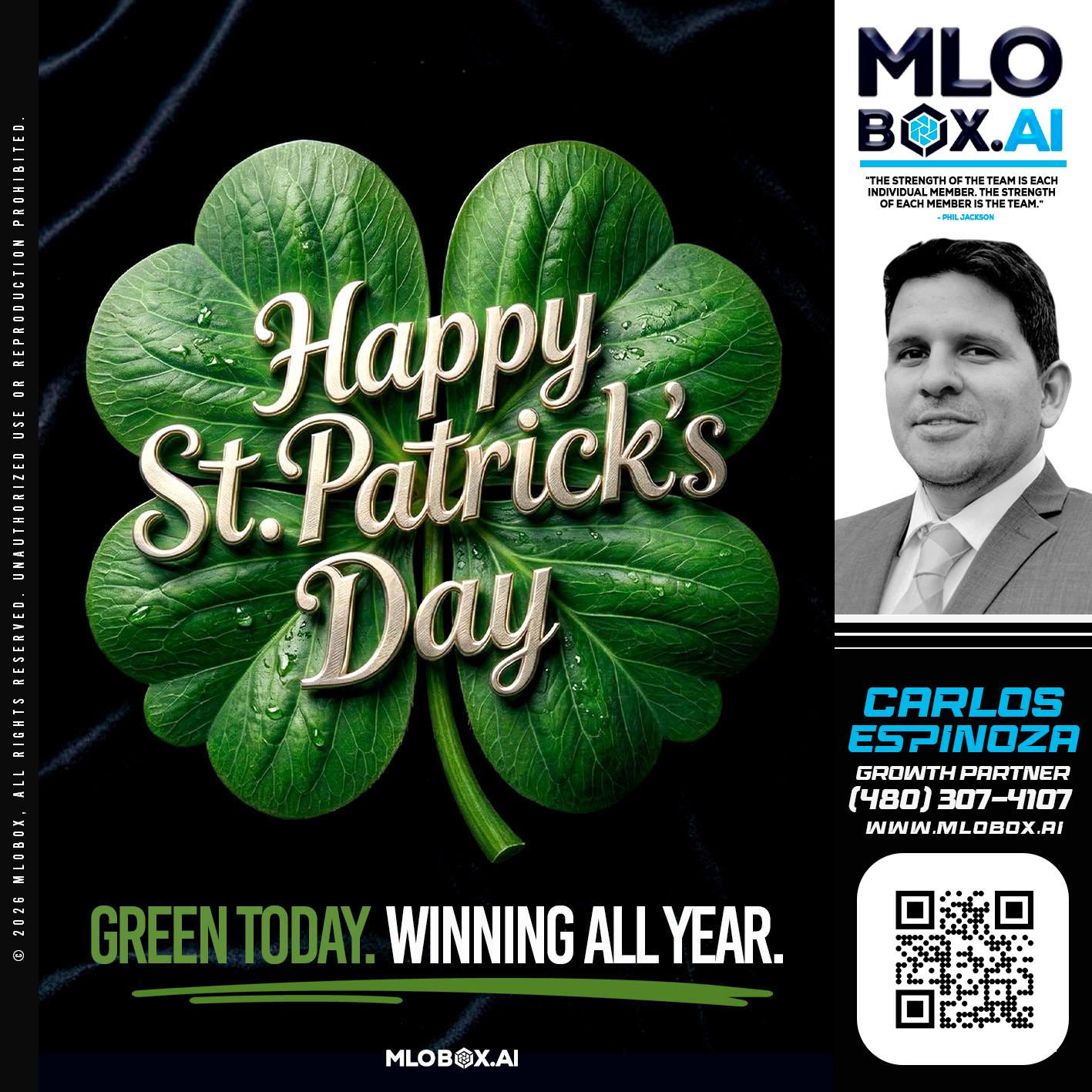 happy st Patricks day - Carlos Espinoza -Mortgage Loan Originator