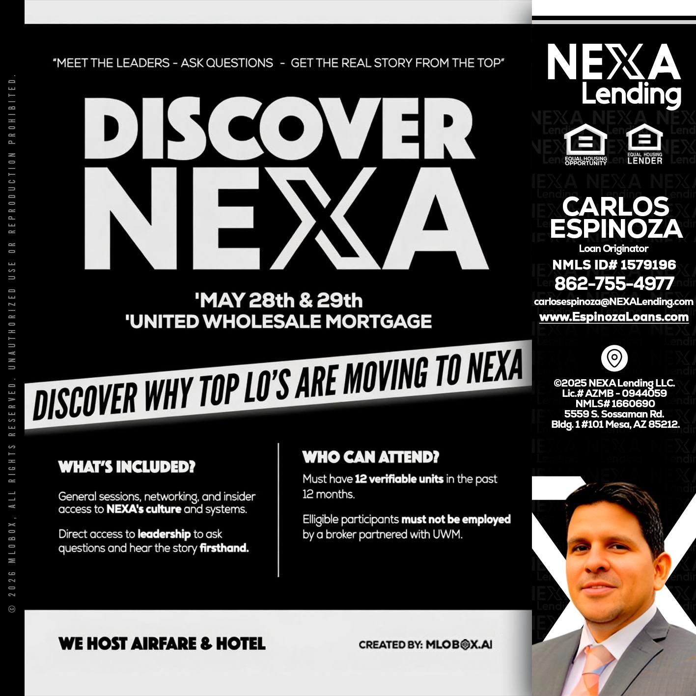 DISCOVER NEXA - Carlos Espinoza -Mortgage Loan Originator
