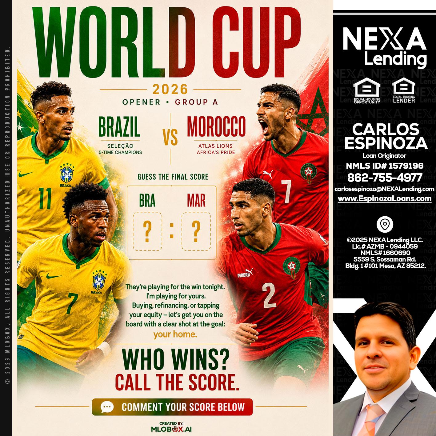 WORLD CUP - Carlos Espinoza -Mortgage Loan Originator