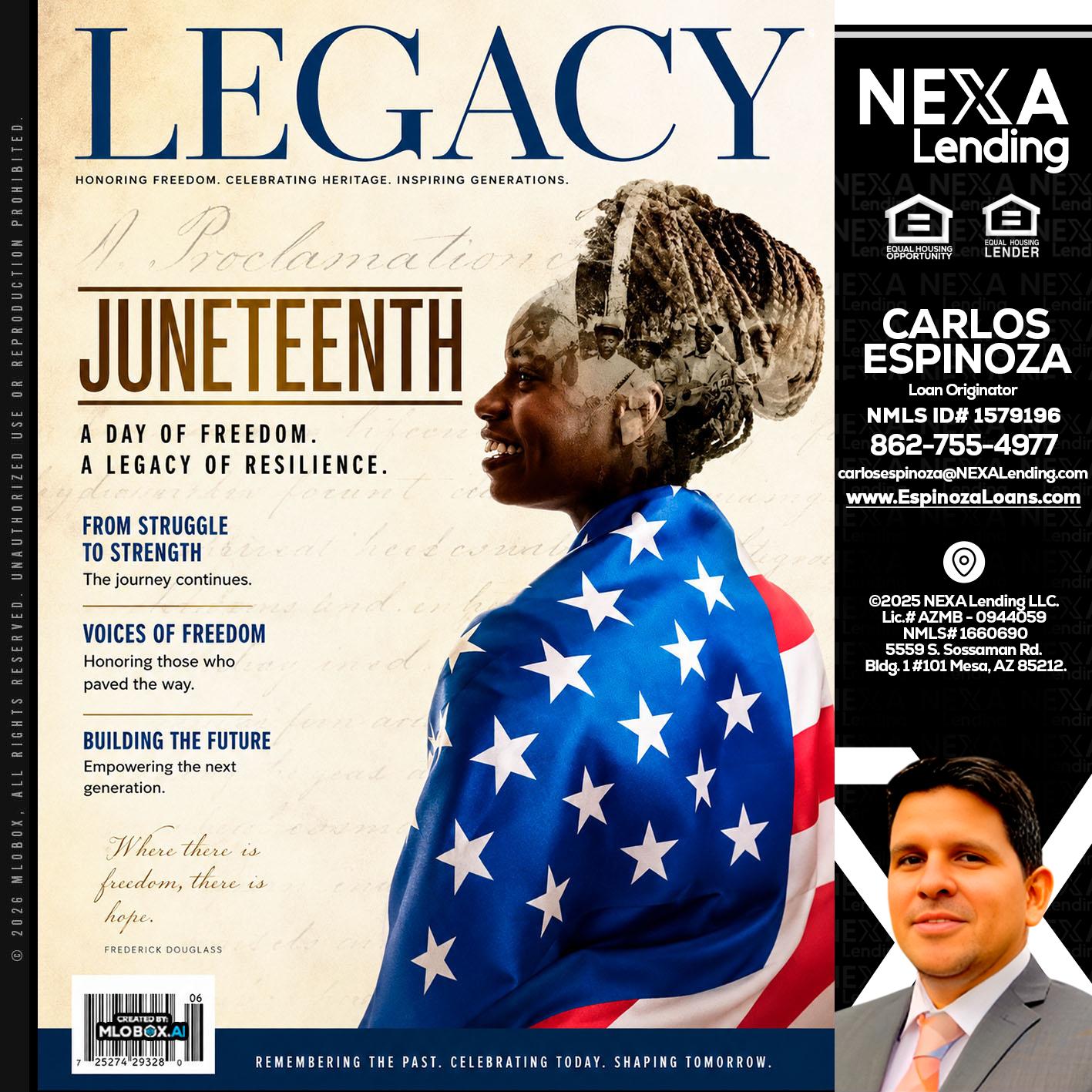LEGACY - Carlos Espinoza -Mortgage Loan Originator