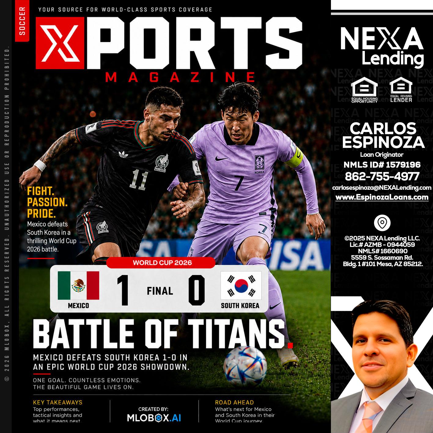 XPORTS MAGAZINE - Carlos Espinoza -Mortgage Loan Originator