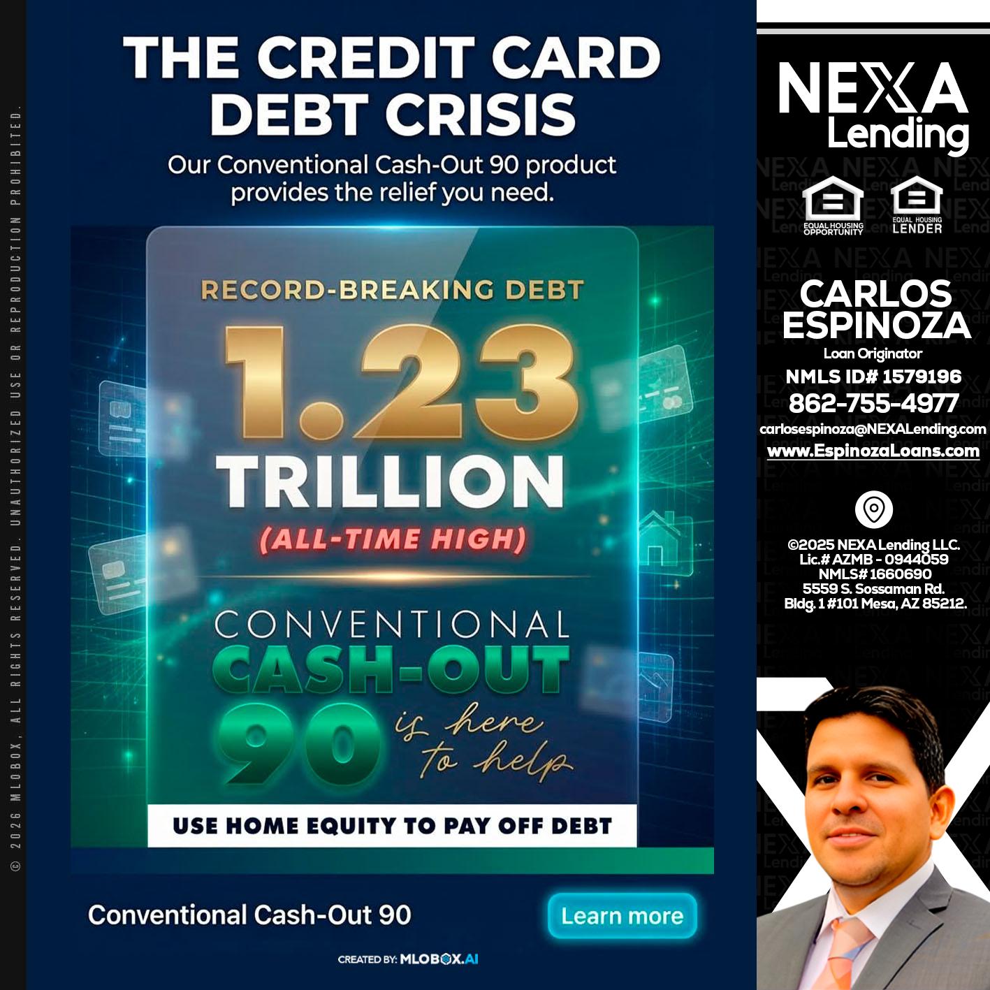 THE CREDIT CARD - Carlos Espinoza -Mortgage Loan Originator