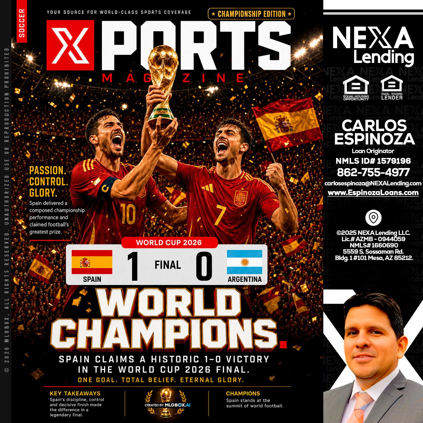 SPAIN CHAMPION - Carlos Espinoza -Mortgage Loan Originator