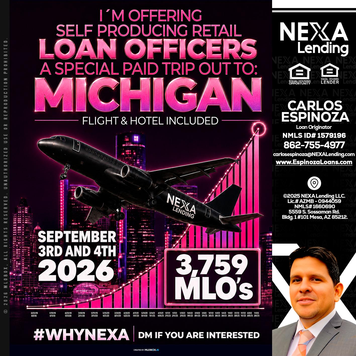 MICHIGAN TRIP - Carlos Espinoza -Mortgage Loan Originator