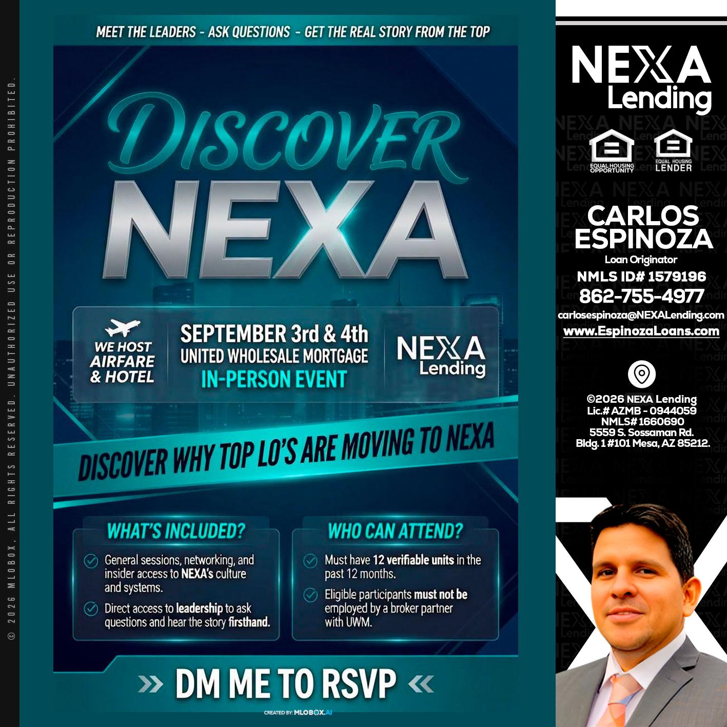 DISCOVER NEXA - Carlos Espinoza -Mortgage Loan Originator