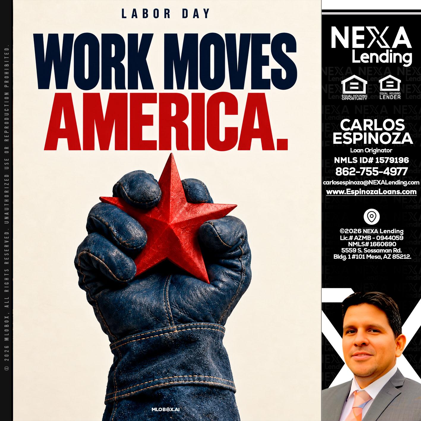 WORKS MOVES AMERICA - Carlos Espinoza -Mortgage Loan Originator