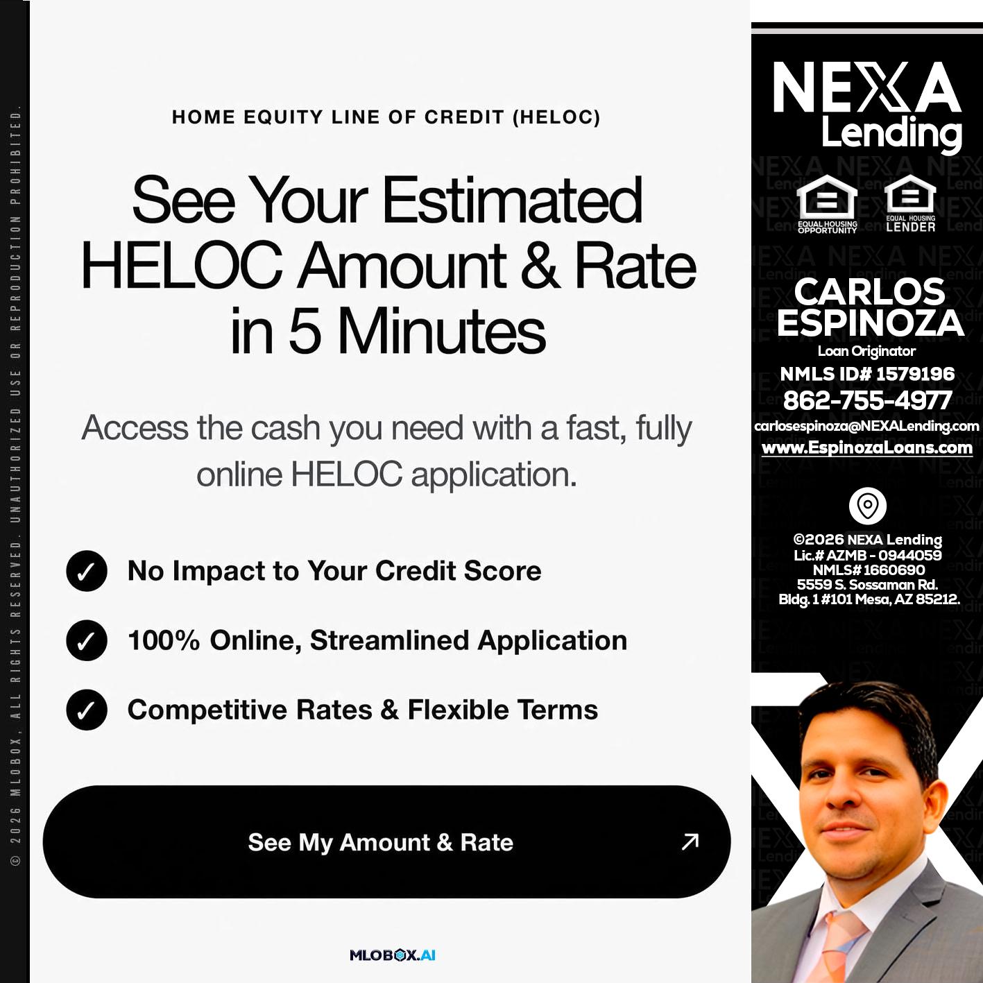 HELOC - Carlos Espinoza -Mortgage Loan Originator