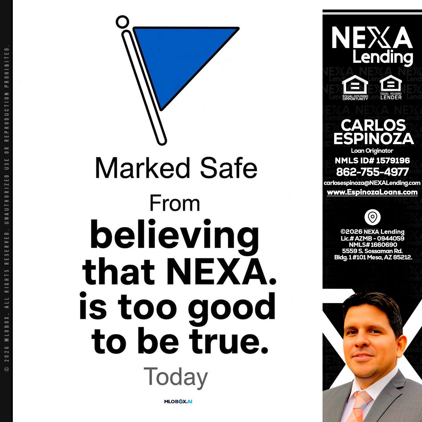 MARKED SAFE - Carlos Espinoza -Mortgage Loan Originator